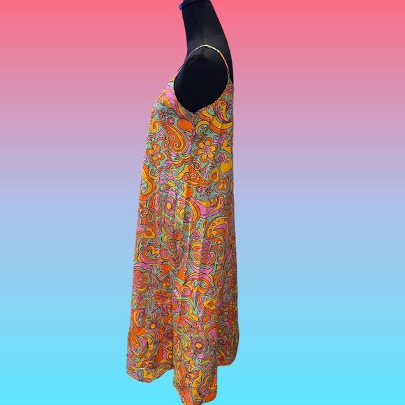 NWOT - NEVER FULLY DRESSED NFD MAXI TANK DRESS GROOVY PSYCHEDELIC PATTERN - Picture 5 of 14